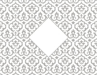 Personalized Intertwined Victorian Monogram Foil Note Cards with Envelopes (Set of 8)