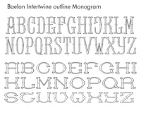 Intertwined Baelon Outline 2 Letter Monogram Custom Wax Seal Stamp with Rosewood Wood Handle - Nostalgic Impressions