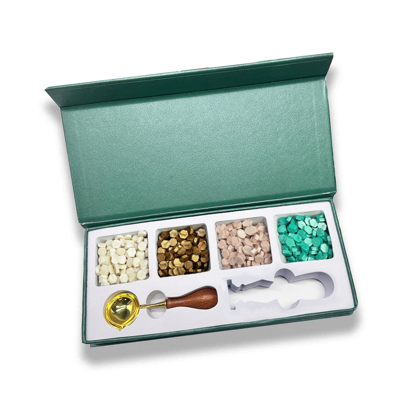 Wax Seal Starter Kit with Choice of 4 Bead Waxes, Spoon and space for your own stamp