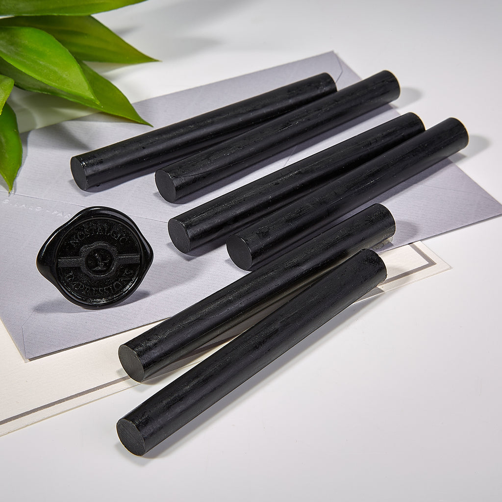 Black Premium Glue Gun Sealing Wax -Pack of 6 - Nostalgic Impressions
