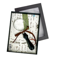 Handheld Magnifier with Wood Handle - Gift Boxed - Nostalgic Impressions