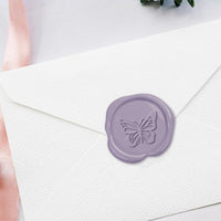 Butterfly Adhesive Wax Seal Quick-Ship Stickers 25PK-Wisteria