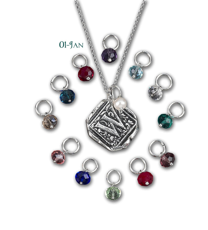 Birthstone or Pearl Bead Attachments with Sterling SilverJumpring - Nostalgic Impressions