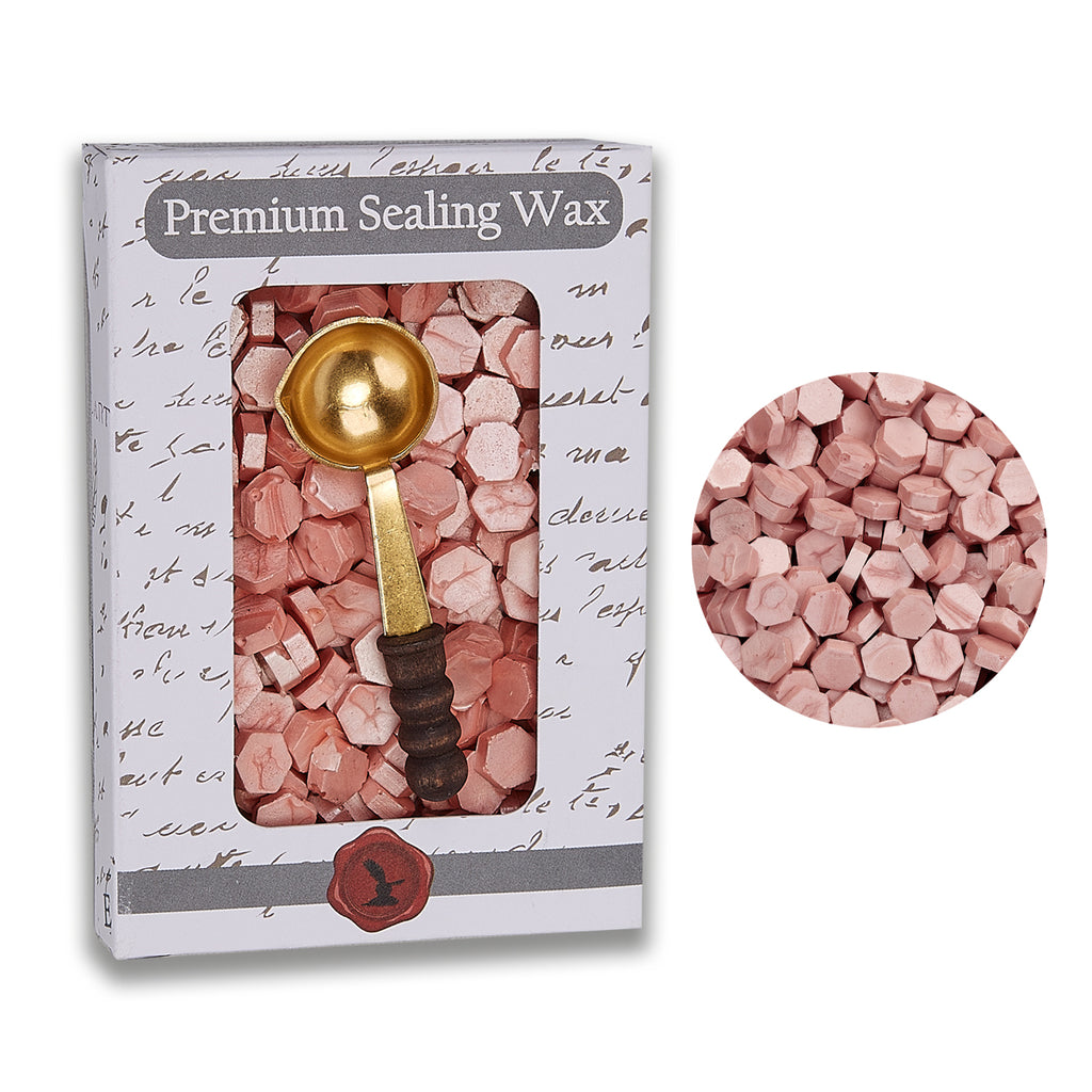 Champagne Pearl Premium Sealing Wax Beads by Color with spoon