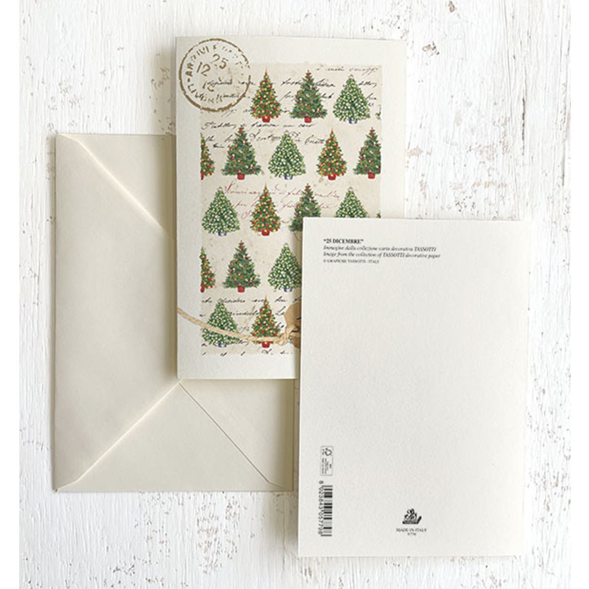Christmas Trees Italian Note Cards Boxed Sets 4x6" - by Tassotti Italy 8/8 - Nostalgic Impressions