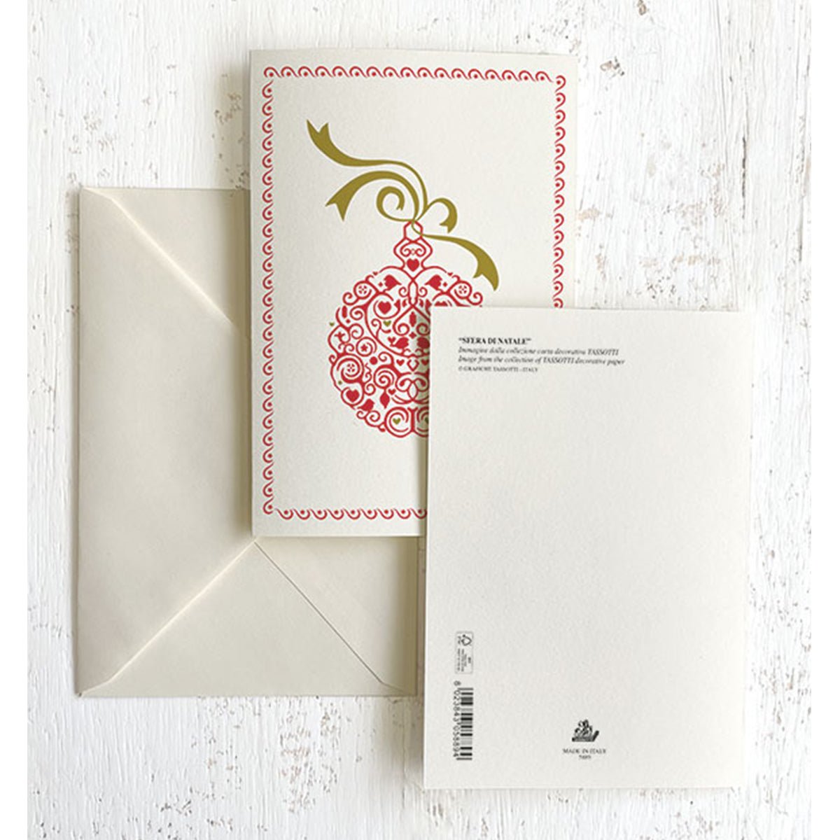 Christmas Ornament Italian Note Cards Boxed Sets 4x6" - by Tassotti Italy 8/8 - Nostalgic Impressions