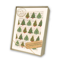 Christmas Trees Italian Note Cards Boxed Sets 4x6" - by Tassotti Italy 8/8 - Nostalgic Impressions
