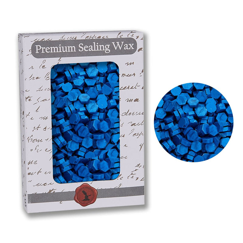 Cobalt Blue Premium Sealing Wax Beads 2 oz. PK - Nostalgic Impressions