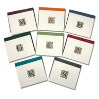 Vintage Ornate Filigree Initial Personalized Note Card Set 8/8
