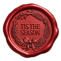 Tis the Season Wax Seal Stamp with Burgundy Wood Handle #6576