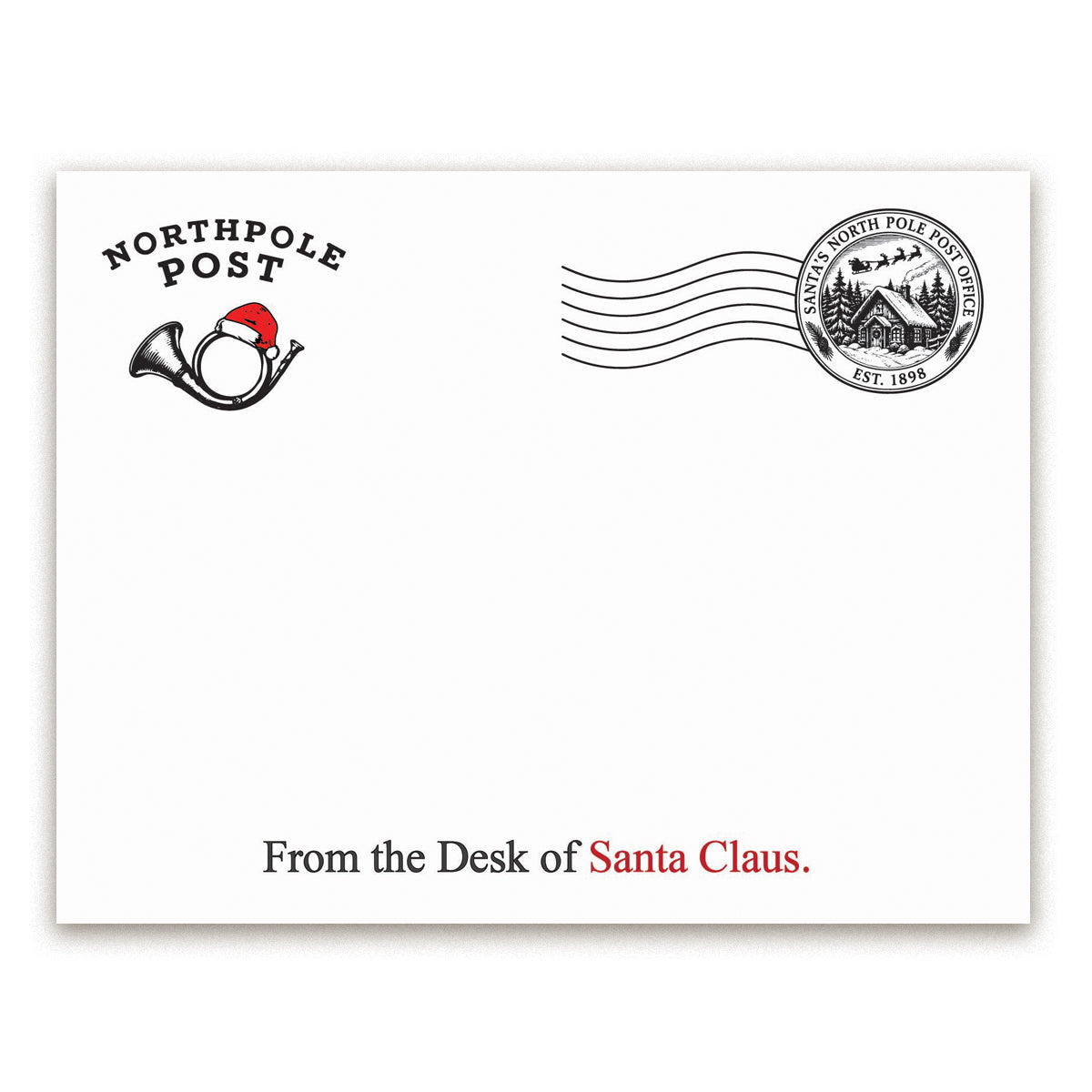 North Pole Post Wax Seal Stationery Kit in Wood Keepsake Box