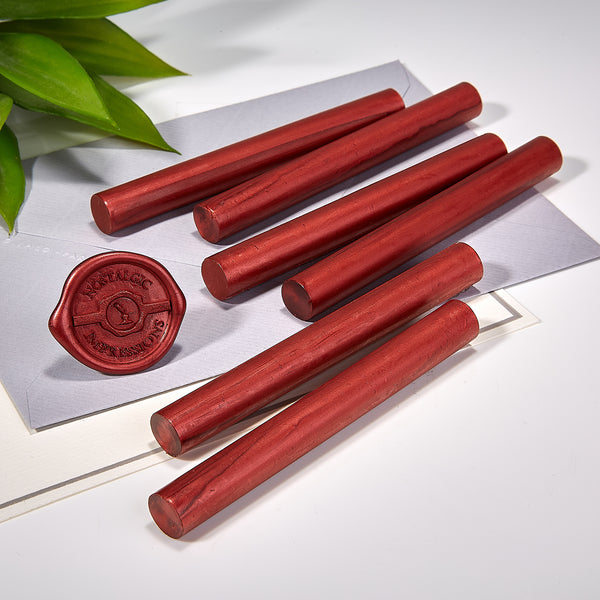Crimson Premium Glue Gun Sealing Wax - Pack of 6 - Nostalgic Impressions