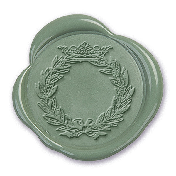 Crown & Wreath Wax Seal Stamp #3148- USA Handcrafted