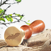 Halloween Bat Wax Seal Stamp with Rosewood Wood Handle #D511CD - Nostalgic Impressions