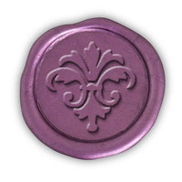 Fleur de Lis Deco Hand Pressed Adhesive Wax Seals #D630 - Nostalgic Impressions