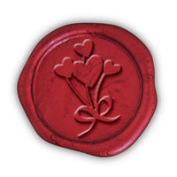 Balloon Hearts Hand Pressed Adhesive Wax Seals #D697PNS - Nostalgic Impressions