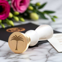Date Palm Wax Seal Stamp #5210 - USA Handcrafted