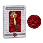 Red Premium Sealing Wax Beads by Color with spoon