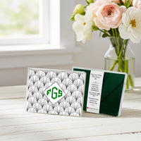 Personalized Diamond Monogram Foil Note Cards Boxed Set by Nostalgic Impressions