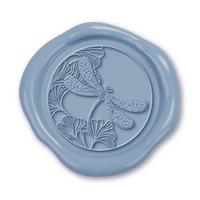 Dragonfly Adhesive Wax Seal Stickers for Envelopes and Invitations (25-Pack)