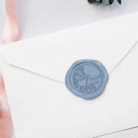 Dragonfly Adhesive Wax Seal Quick-Ship Stickers 25PK-Slate Blue