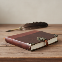 Manufactus Empire Italian Leather Journal - Signature Metal Clasp Closure - Hand-Stitched in Rome-6x8" Sold by Nostalgic Impressions