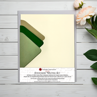Letterpress Stationery Set with envelopes- 8.5x11- 100% Cotton printable- 20/10-multi-colors