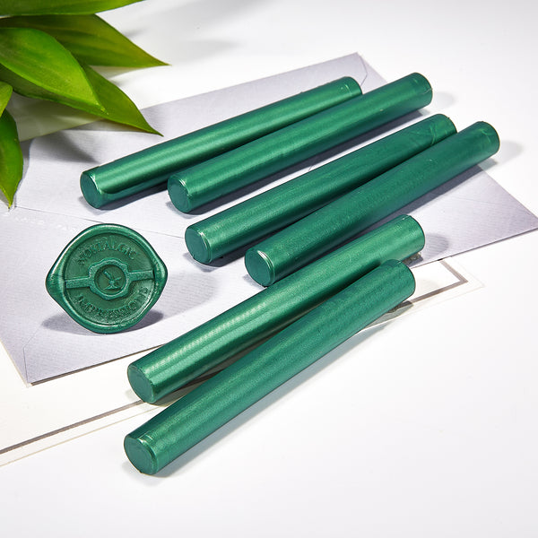 Emerald/Pine Green Glue Gun Sealing Wax - Pack of 6 - Nostalgic Impressions