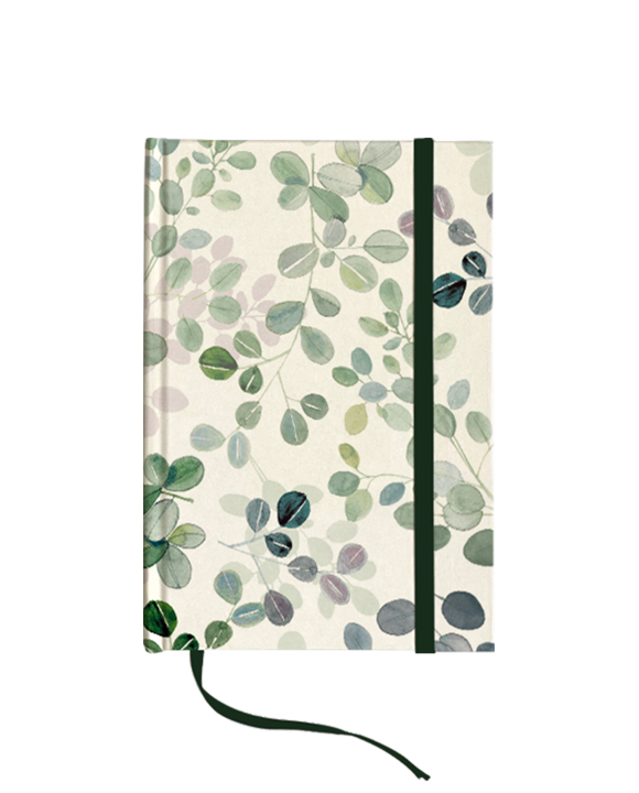 Eucalipto Italian Hard Cover Journals with strap 4x6