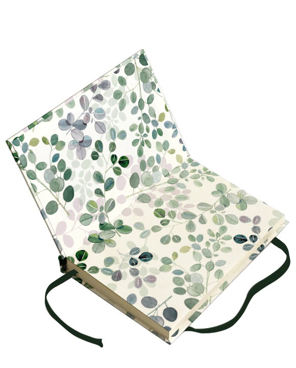 Eucalipto Italian Hard Cover Journals with strap 4x6