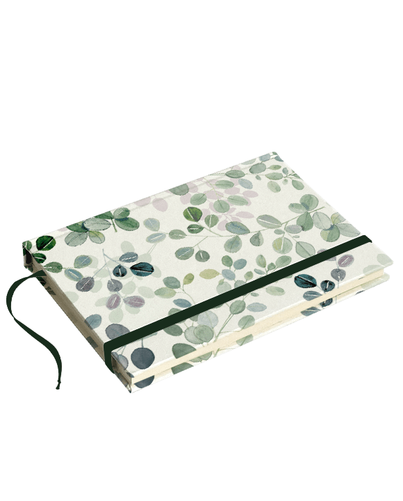 Eucalipto Italian Hard Cover Journals with strap 4x6 - Nostalgic Impressions