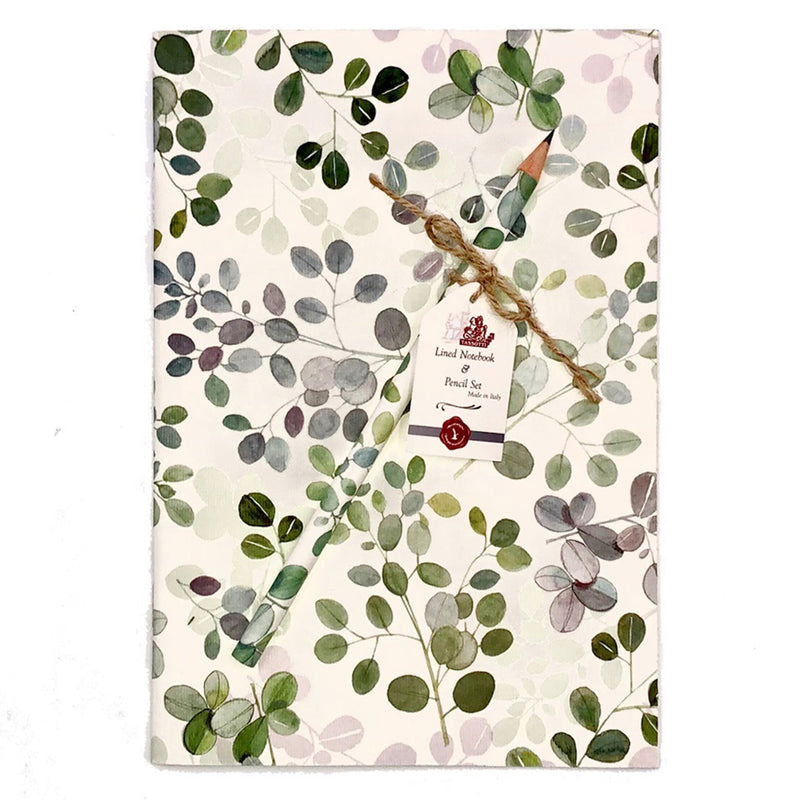 Eucalipto Notebook Gift Set with matching Pencil 6x8