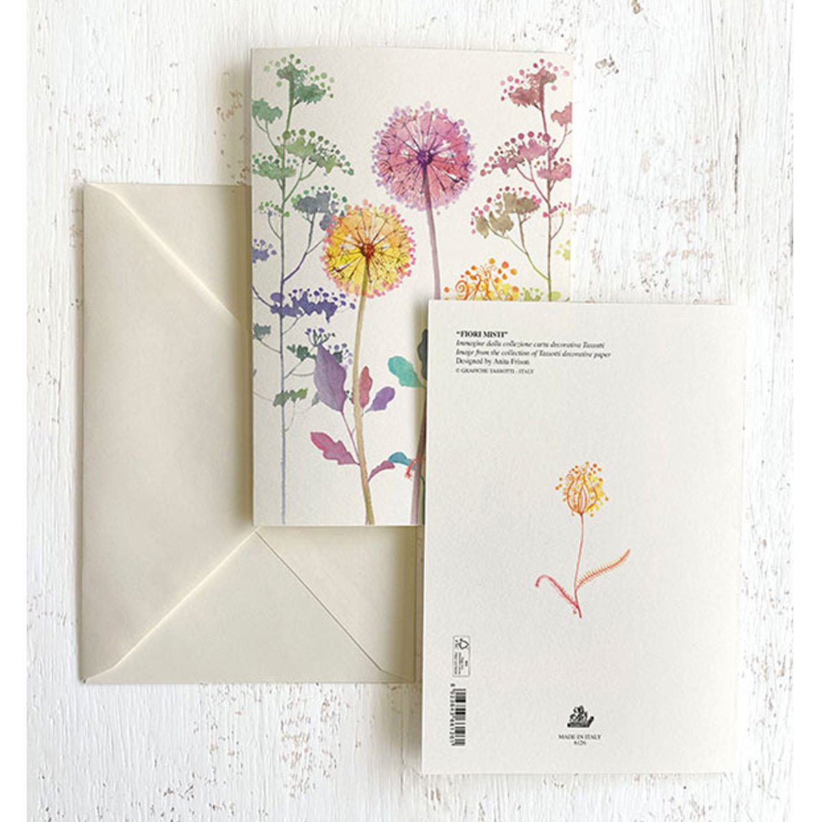 Dandelion Italian Note Cards Boxed Sets 4x6" - by Tassotti Italy 8/8 - Nostalgic Impressions