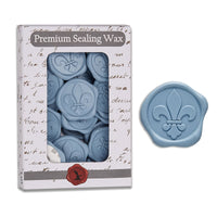 Fleur de Lis Adhesive Wax Seal Quick - Ship Stickers 25PK - 6 Colors - Nostalgic Impressions