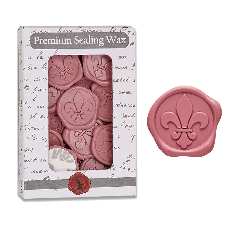 Fleur de Lis Adhesive Wax Seal Quick-Ship Stickers 25PK - Nostalgic Impressions