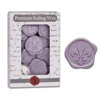 Fleur de Lis Adhesive Wax Seal Quick - Ship Stickers 25PK - 6 Colors - Nostalgic Impressions