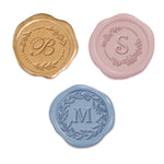 E-Z Monogram Maker: Create your Own Custom  Floral Border Initial Wax Seal Stamp-1" Brass Die-Floral Borders