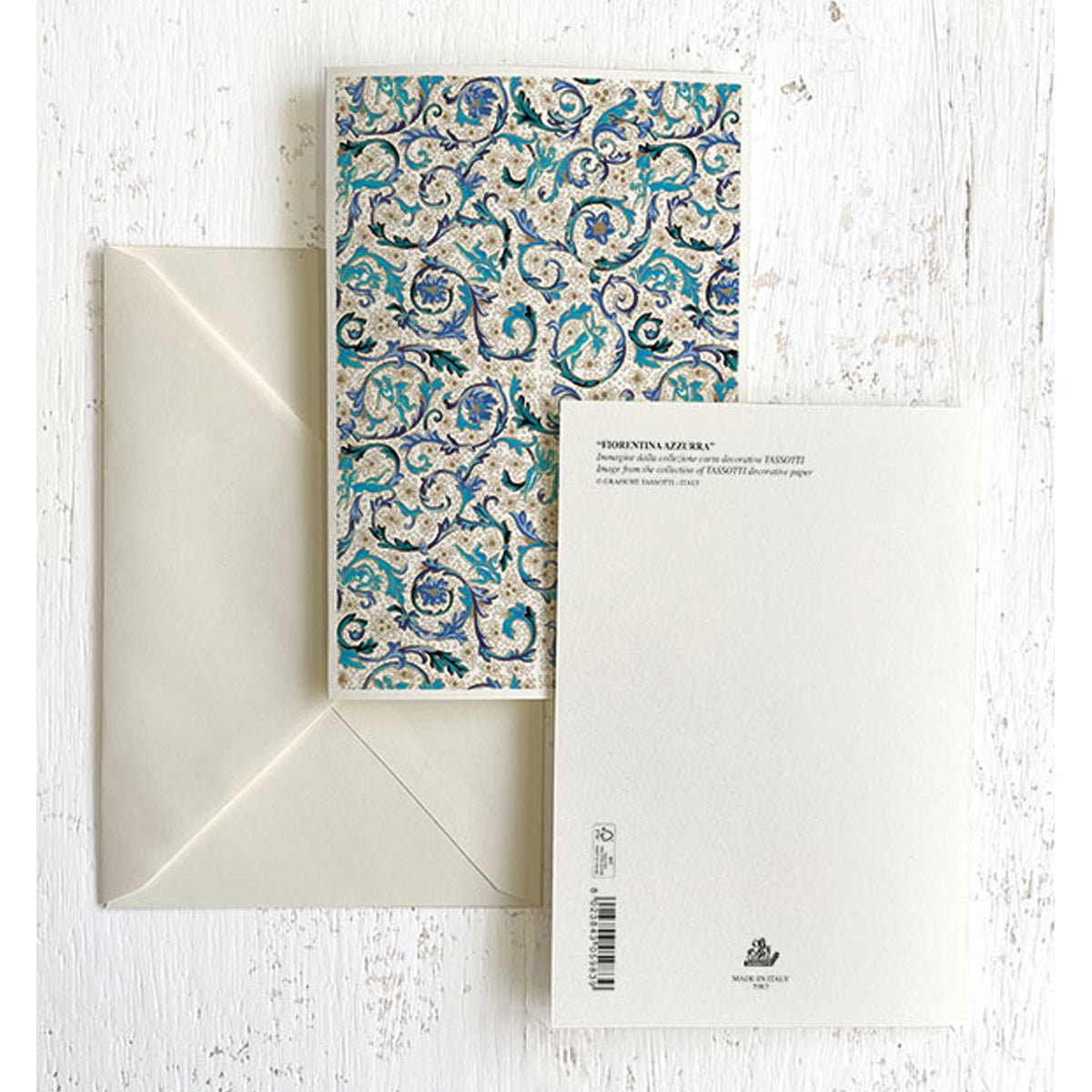 Italian Note Cards Boxed Sets 4x6" - Florentia Azzure - By Tassotti Italy 8/8 - Nostalgic Impressions
