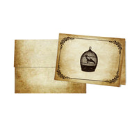 Aged Parchment Printed Note Card Set with Envelopes 8/8 - 8 Designs
