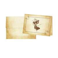 Aged Parchment Printed Note Card Set with Envelopes 8/8 - 8 Designs