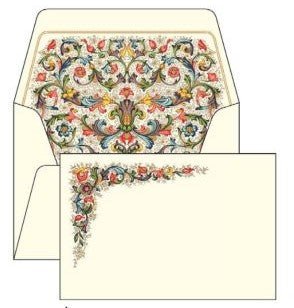 Fiorenza Card Wallet Pack Made In Italy by Rossi - 10 Cards & 10 lined envelopes - Nostalgic Impressions