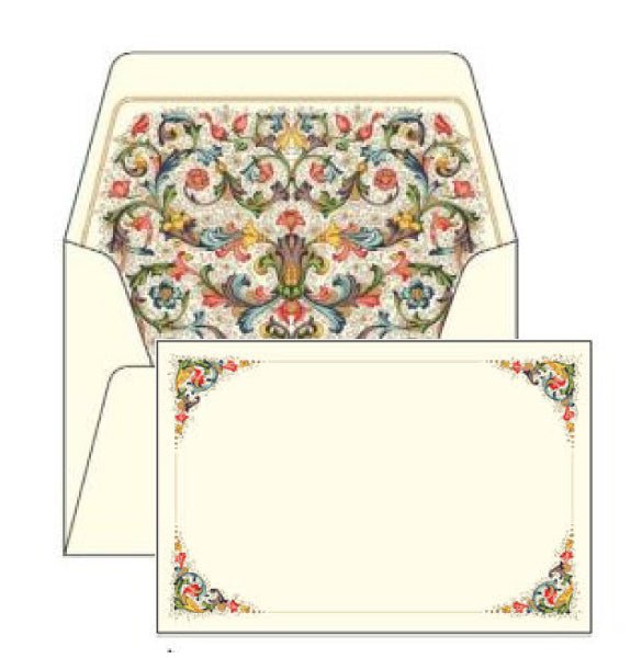 Fiorenza Card Wallet Pack Made In Italy by Rossi - 10 Cards & 10 lined envelopes - Nostalgic Impressions