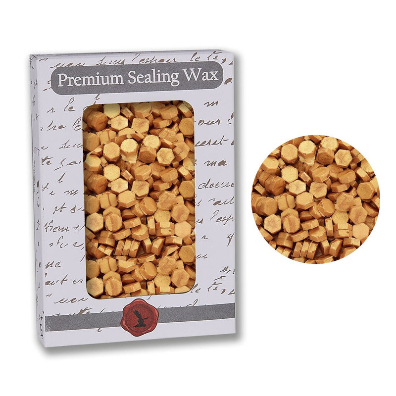 Goldenrod Premium Sealing Wax Beads 2 oz. PK - Nostalgic Impressions