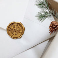 Nativity Christmas Wax Seal Stickers 8PK - Hand Pressed 1 1/4"