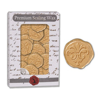 Grande Fleur Adhesive Wax Seal Quick-Ship Stickers 25PK-Classic Gold