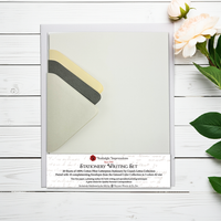 Letterpress Stationery Set with envelopes- 8.5x11- 100% Cotton printable- 20/10-multi-colors