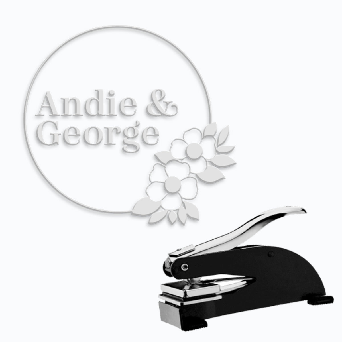 Round Paper Embosser with Names #2056 - 1.625" imprint - Nostalgic Impressions