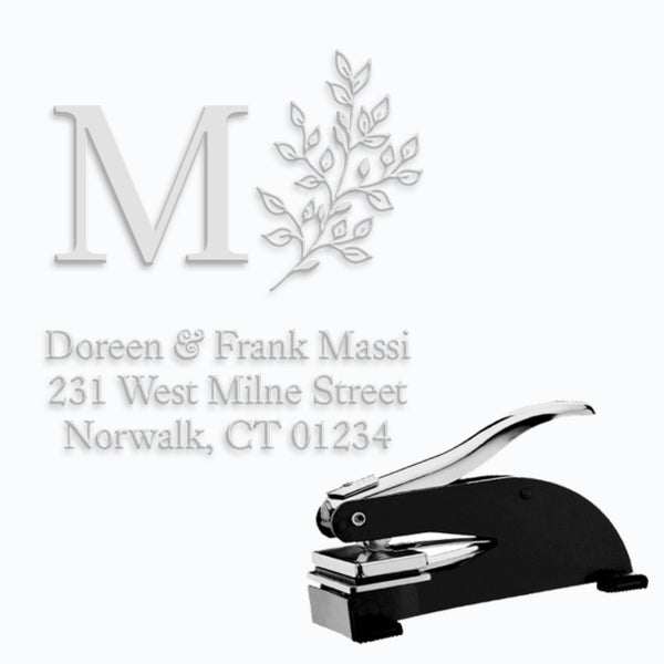 Square Paper Embosser with Name & Address #2060 - 1.625" Square imprint - Nostalgic Impressions