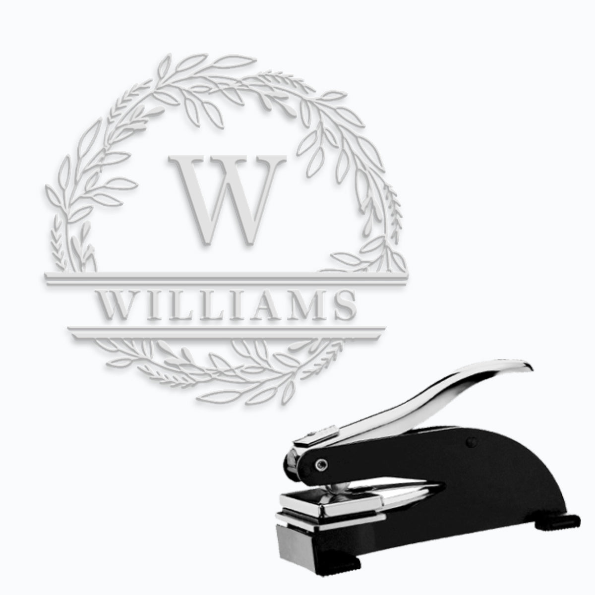 Round Paper Embosser with Name and Initial #2067 - 1.625" imprint - Nostalgic Impressions