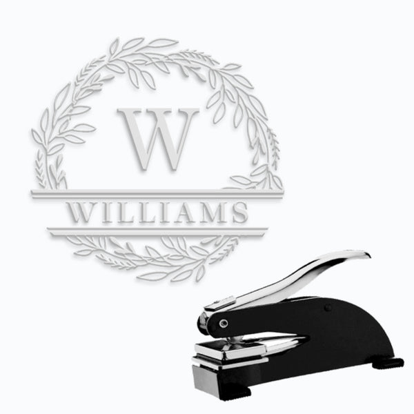 Round Paper Embosser with Name and Initial #2067 - 1.625" imprint - Nostalgic Impressions